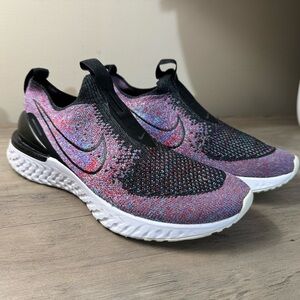 Nike Epic Phantom React Fly Kit Black And Purple Sneakers Womens Sz 5
